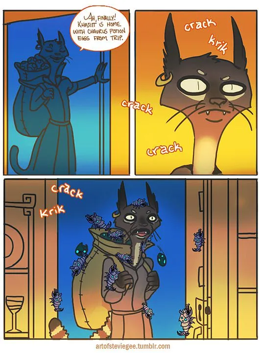 Skyrim Chaurus Egg Comic