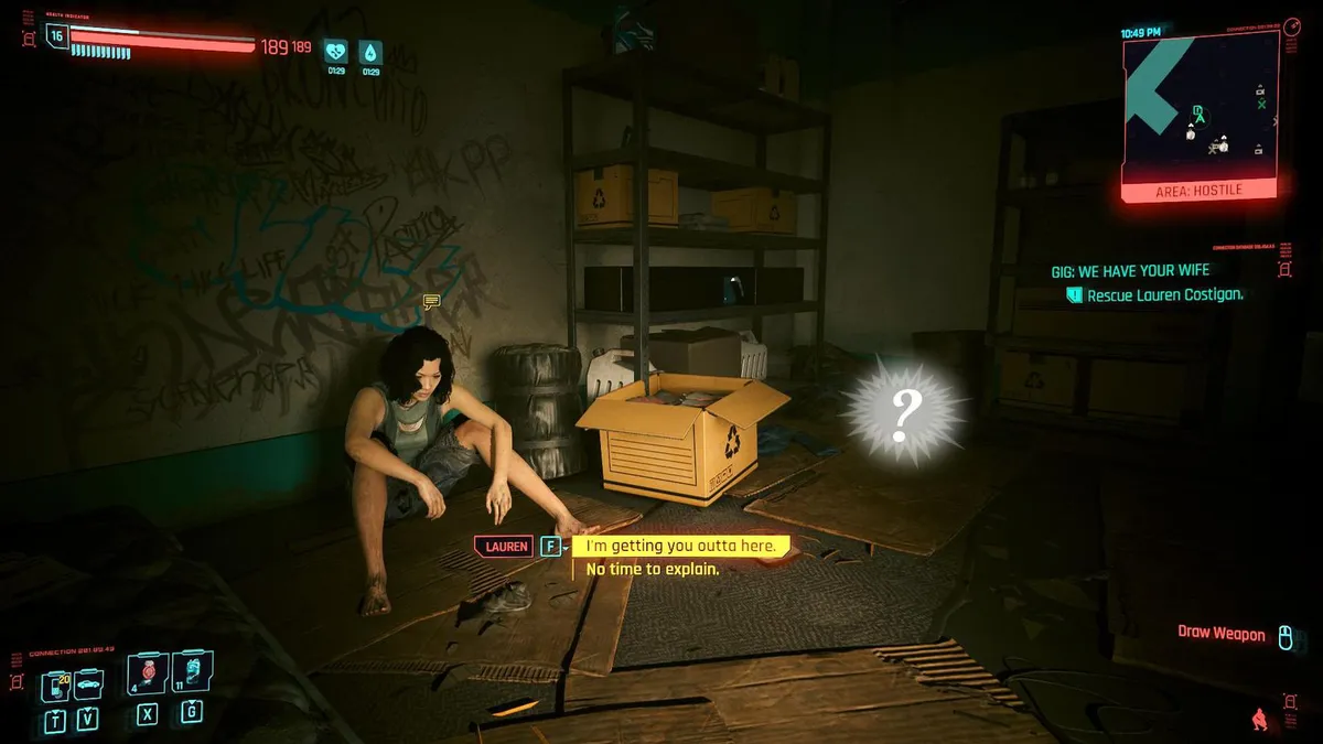 Cyberpunk Human Rights Violations - highlighted