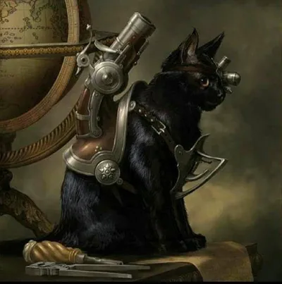 Steampunk Cat by Ruslan Svobodin