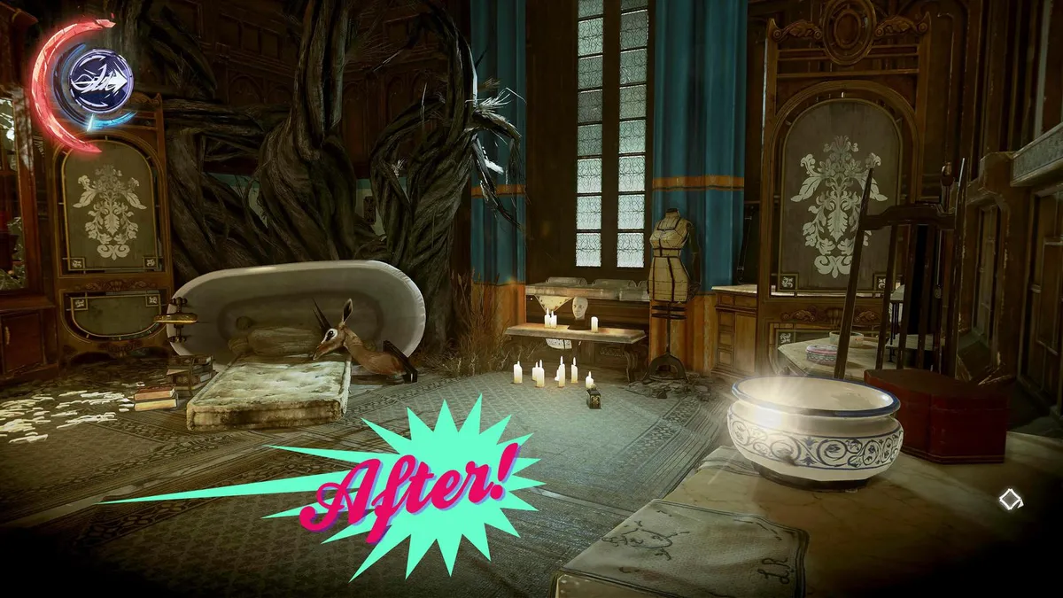 Dishonored 2 Dunwall Tower Master Bedroom Shitter - highlighted
