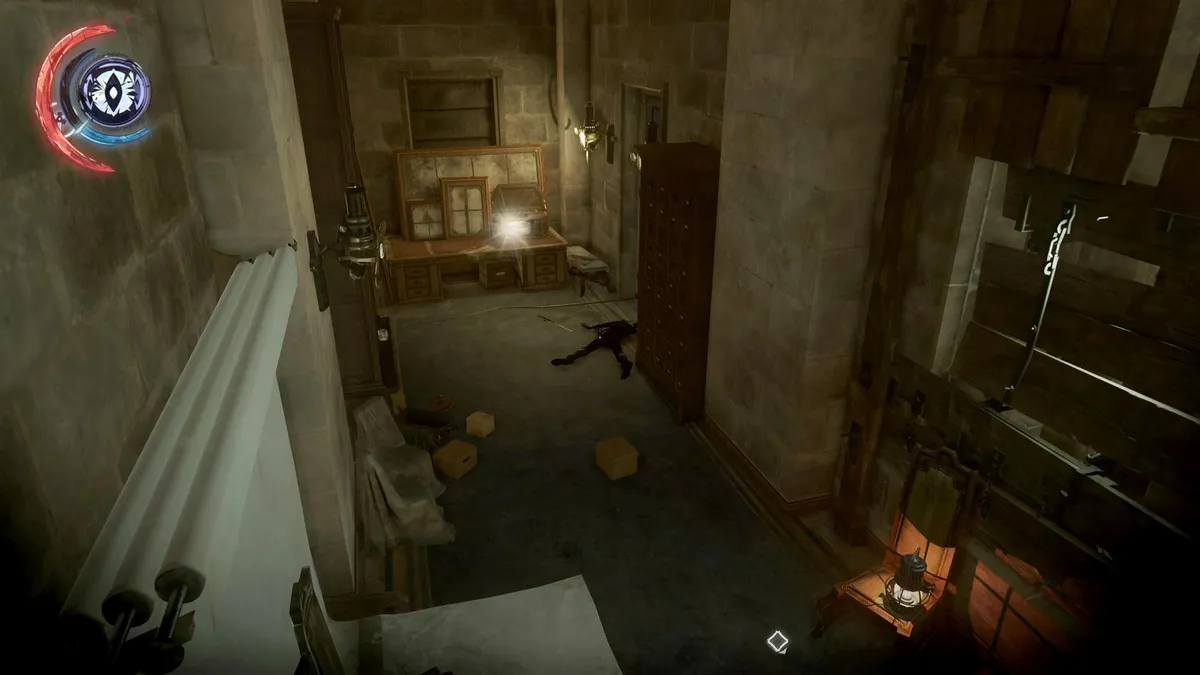 Dishonored 2 Dunwall Storage Hallway by way of Delilah - highlighted