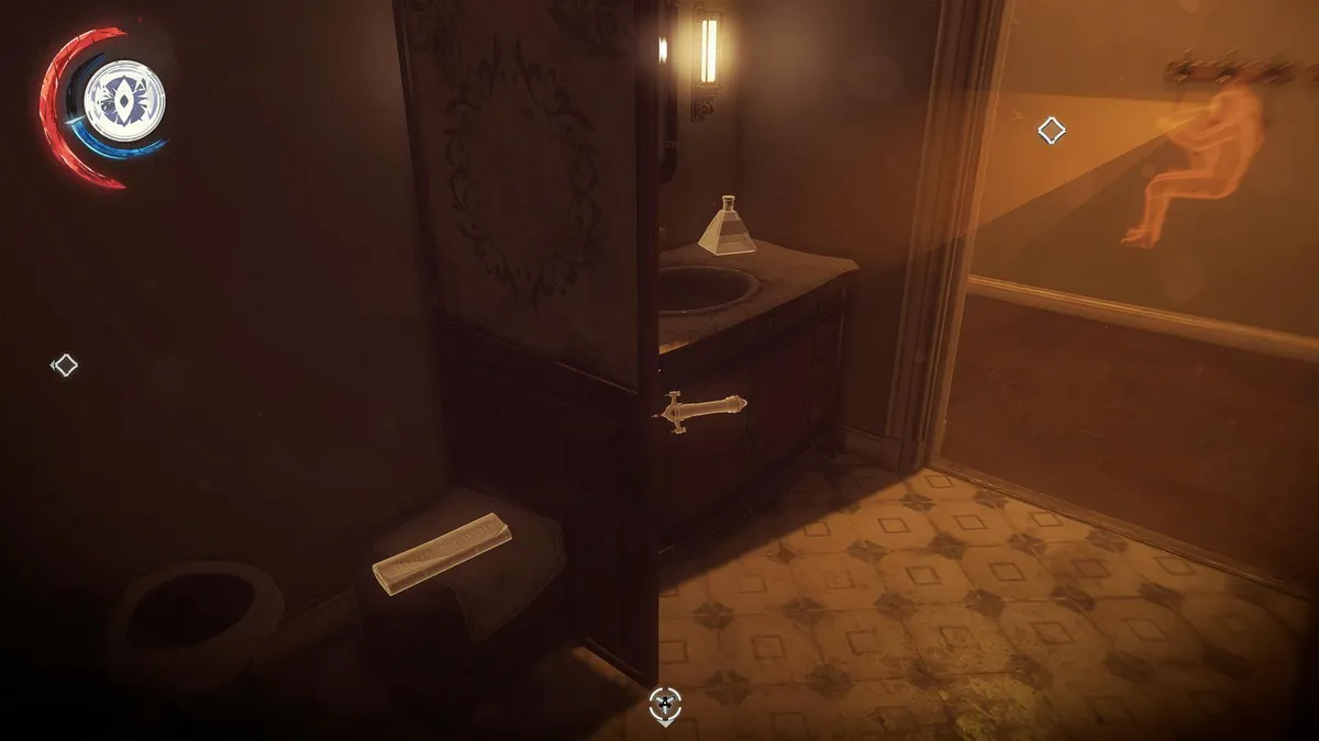 Dishonored 2 Dust District Offices Shitter - highlighted