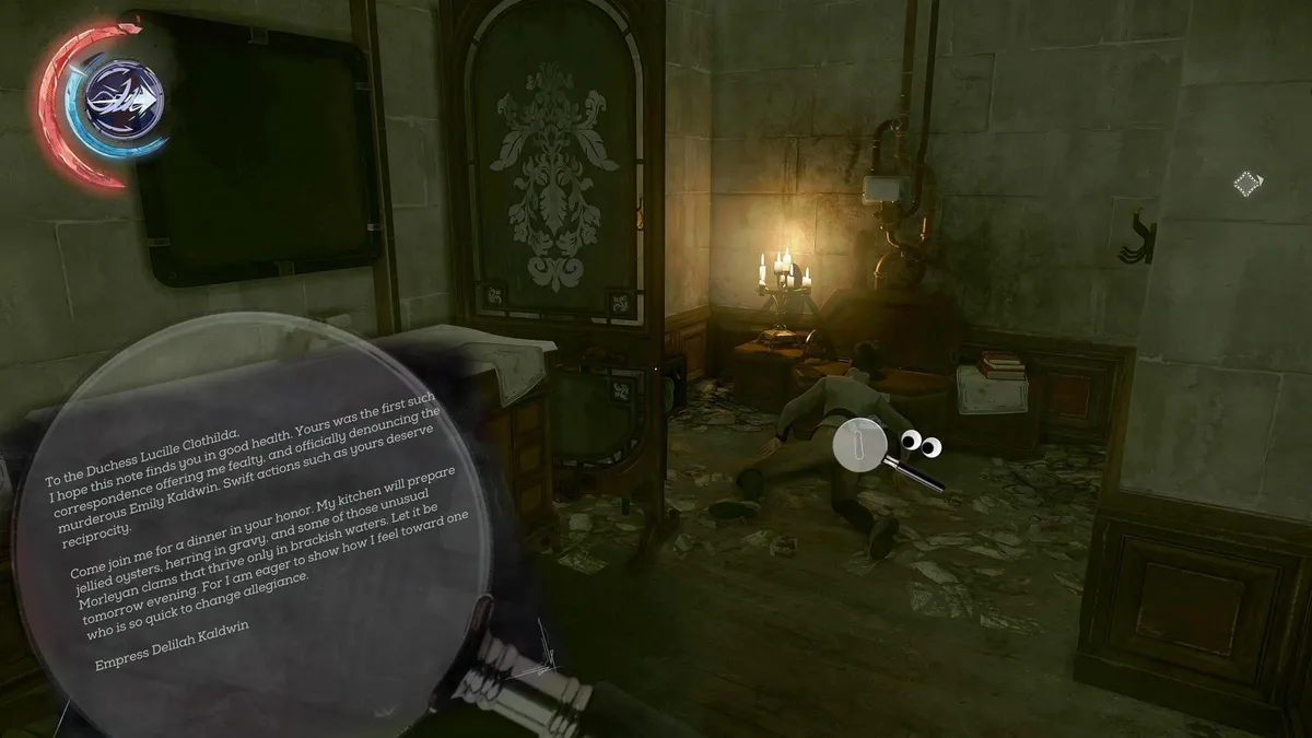 Dishonored 2 Dunwall Tower Passageway shitter - highlighted