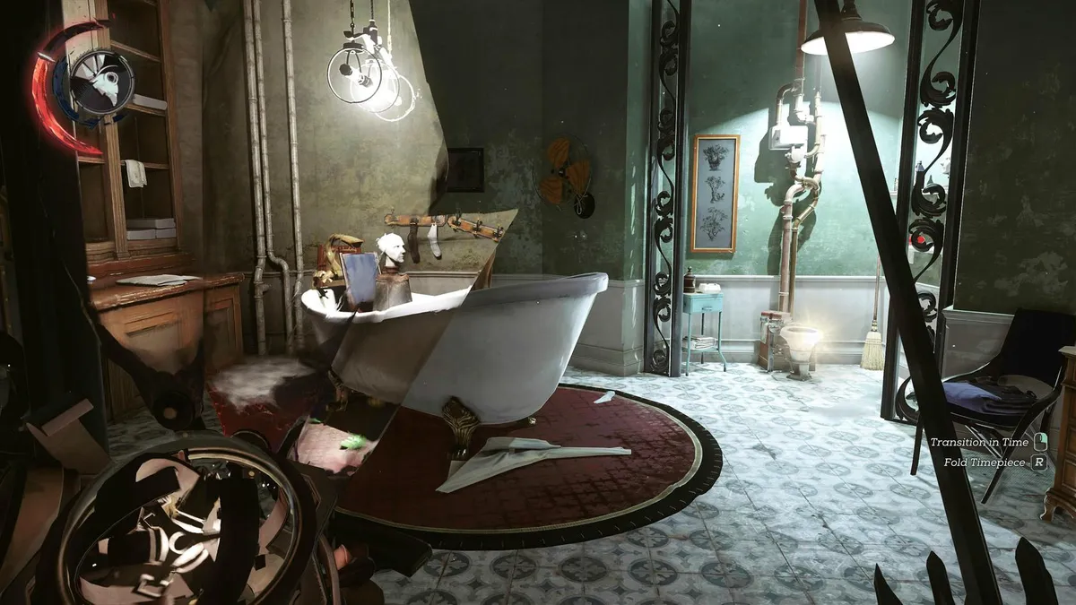 Dishonored 2 Stilton Manor Guest Bathroom Shitter - highlighted