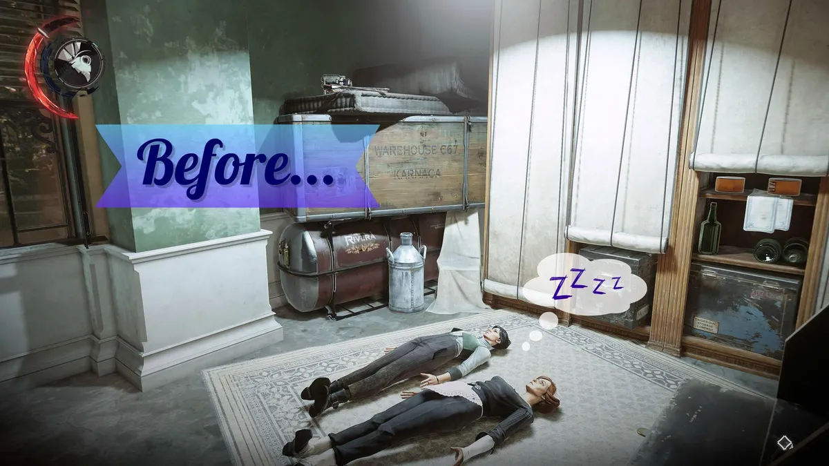 Dishonored 2 Stilton Manor's Alternate Future Kitchen Shitters - highlighted