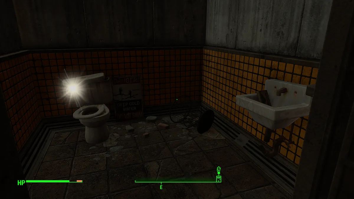 Fallout 4 No Swimming - highlighted