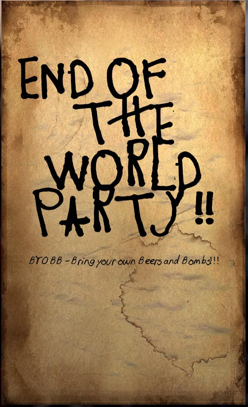 Fallout 76 End of the World Party Flier
