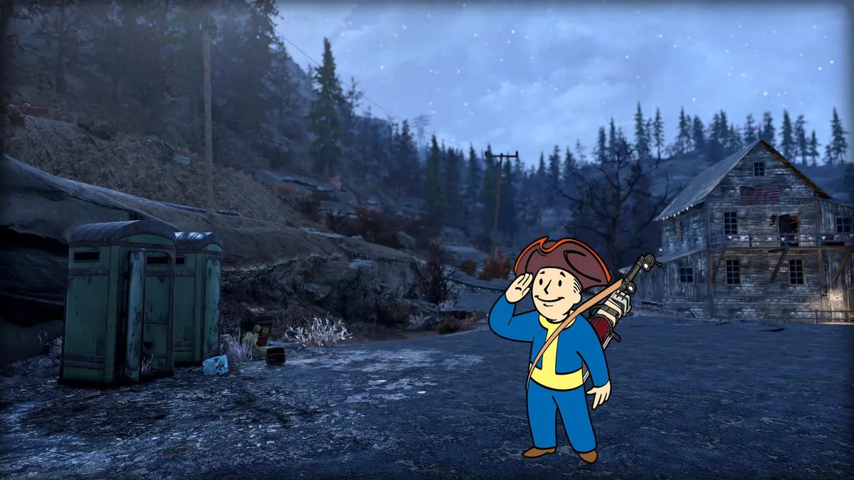 Fallout 76 Phillipi Battlefield Cemetery Shitter - highlighted