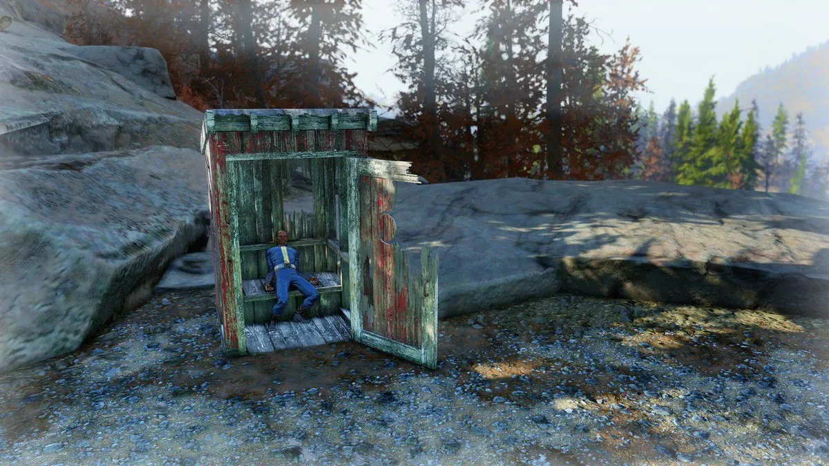 Prickett's Fort Shitter - highlighted