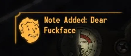 Fallout New Vegas Dear Fuckface
