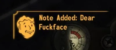 Fallout New Vegas Dear Fuckface