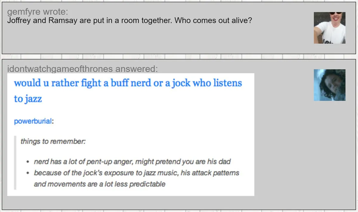 Game of Thrones Joffrey vs Ramsay