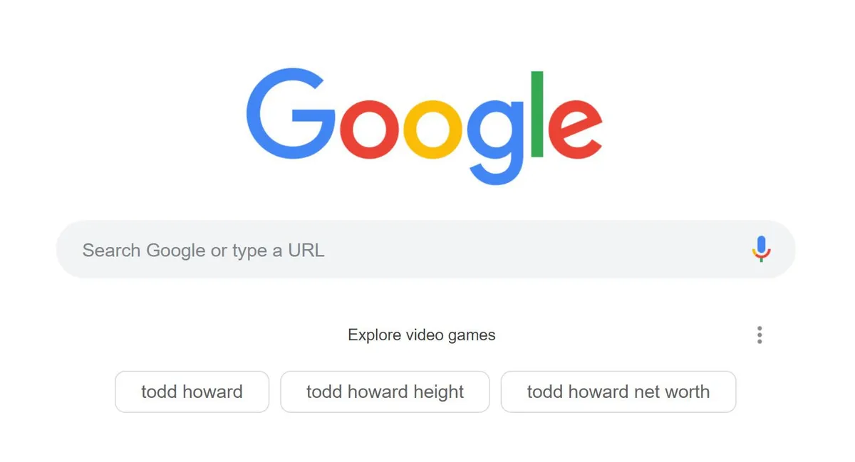 Todd Howard Google Suggestions