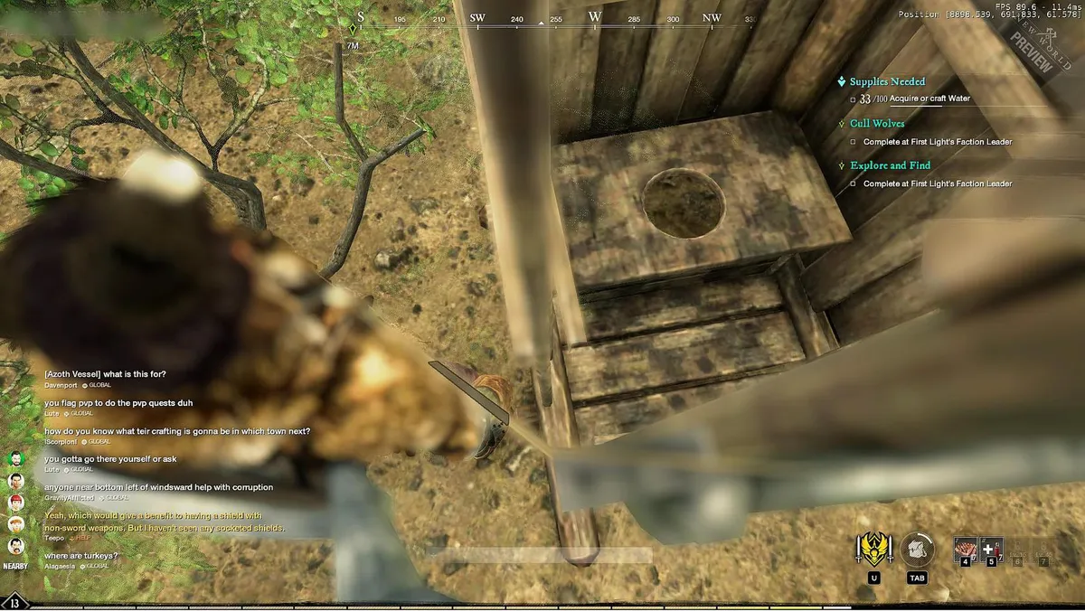 New World Dayspring Settlement Shitter