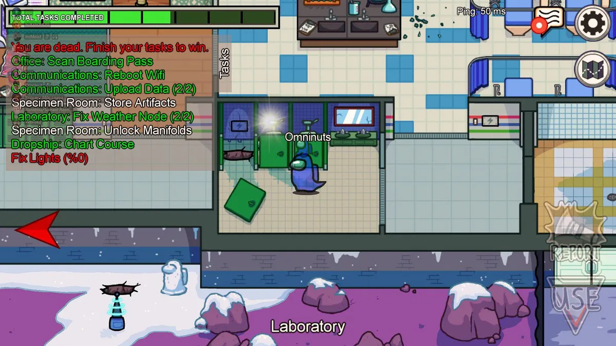 Among Us Medical Bay Shitter - highlighted