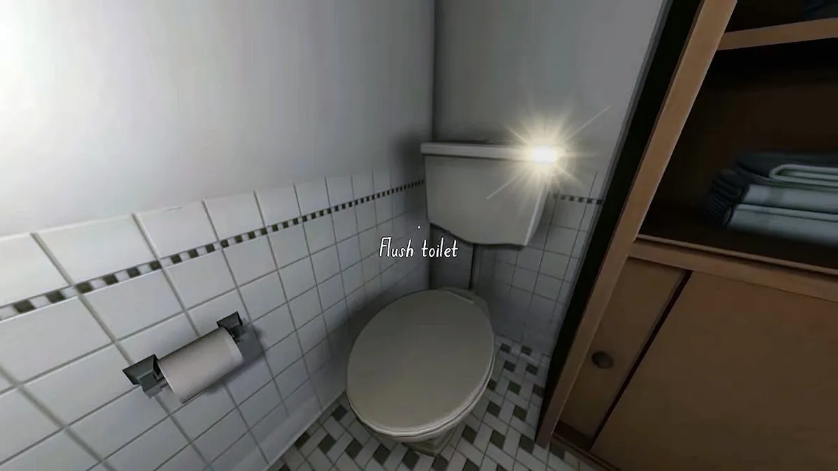 Gone Home to a Clean Restroom - highlighted