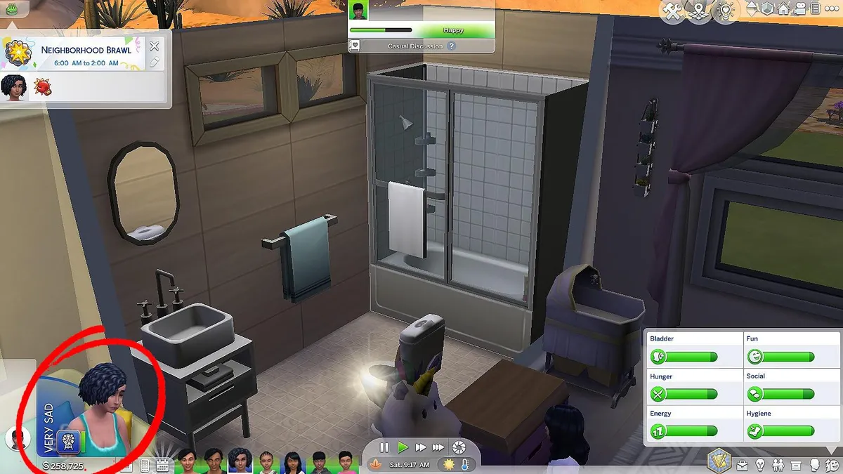 The Sims Bathroom-Inspired Moods - highlighted