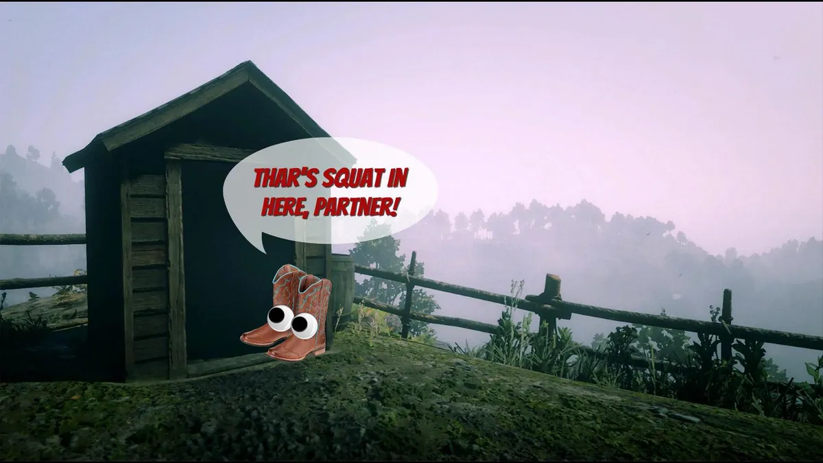 Red Dead Redemption 2 Brandywine Drop Overlook Outhouse - highlighted