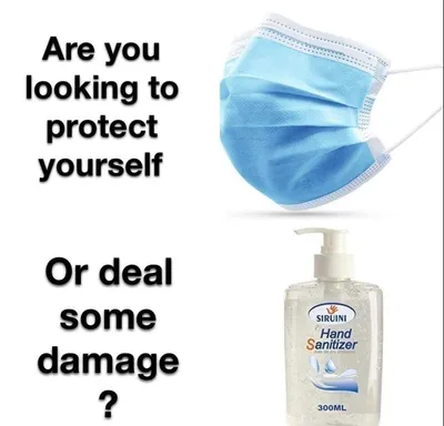 Skyrim Mask and Hand Sanitizer