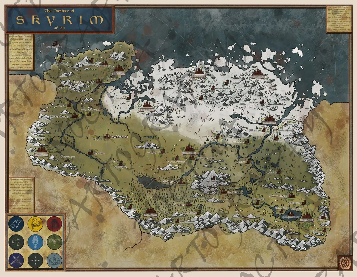 Province of Skyrim Map