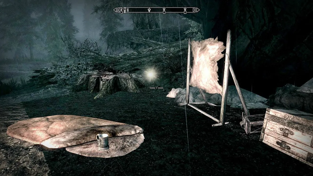Skyrim Solstheim Campsite Shitter - highlighted