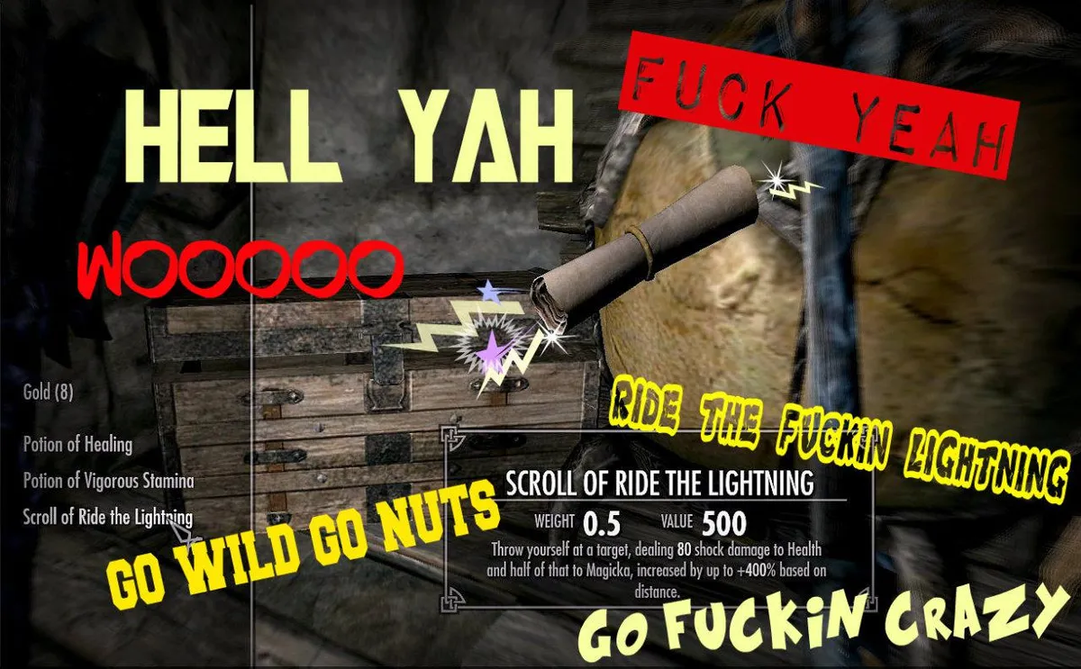 Scroll of Ride the Lightning - highlighted