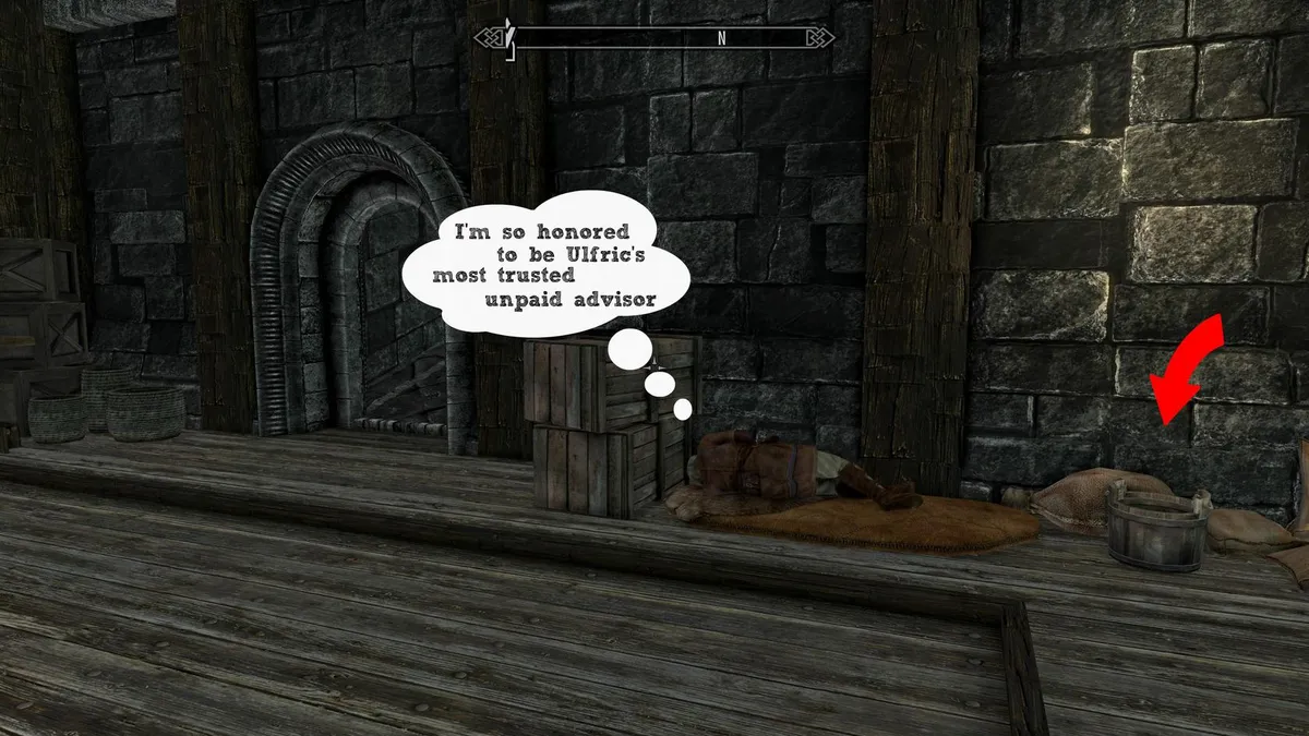 Ulfric Stormcloak's Shitter - highlighted