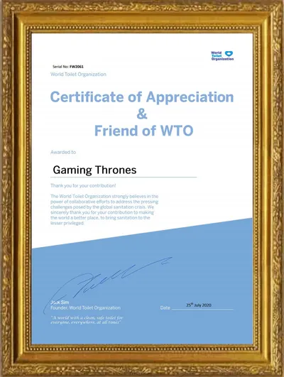 WTO Membership Award